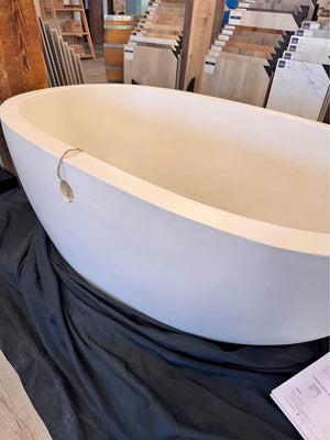 Native Trails NST6236-P Avalon Native Stone Freestanding Bathtub, 62", Pearl (Floor Model For Sale)