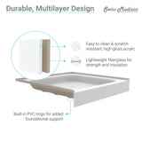 Voltaire 48 x 32 Acrylic White, Single-Threshold, Center Drain, Shower Base