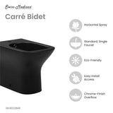 Carre Bidet in Matte Black