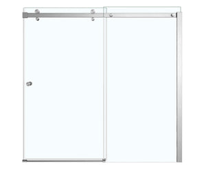 MAAX 138994-900-305-000 Luminescence 56 ½-59 x 55 ½-57 ½ in. 6mm Sliding Tub Door for Alcove Installation with Clear glass in Brushed Nickel