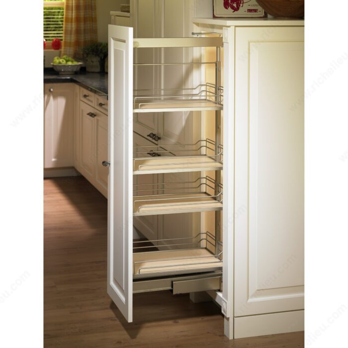 Richelieu WEBKIT1226078 Dispensa Arena US System for Interior Height of 800 mm to 1.2 m (31 1/2" to 47 1/4"), Champagne / Maple, Min. 8 1/2 in