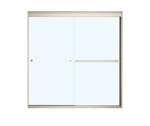 MAAX 135670-900-305-000 Aura SC 55-59 in. x 57 in. 8 mm Bypass Tub Door for Alcove Installation with Clear glass in Brushed Nickel