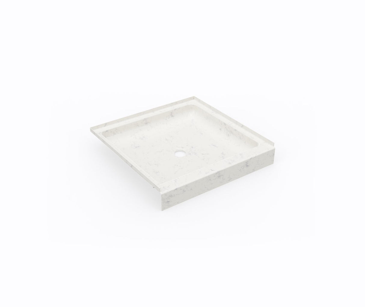 Swanstone SS-3232 32 x 32 Swanstone Alcove Shower Pan with Center Drain Carrara SF03232MD.221