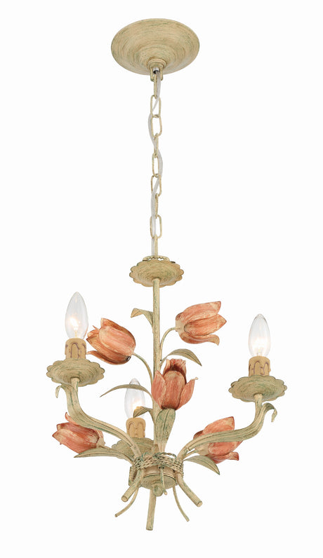 Southport 3 Light Sage Rose Mini Chandelier 4803-SR