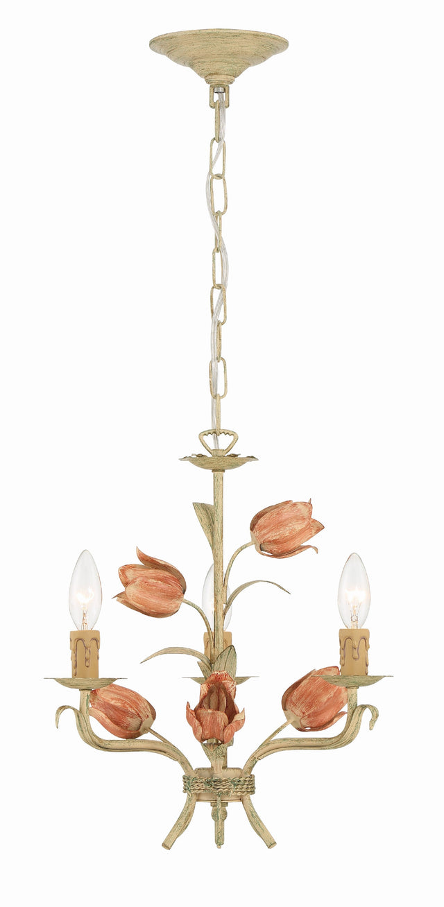 Southport 3 Light Sage Rose Mini Chandelier 4803-SR