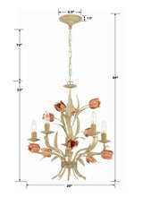 Southport 5 Light Sage Rose Chandelier 4805-SR