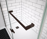 MAAX 139579-900-173-000 Reveal Sleek 71 51 ½-54 ½ x 71 ½ in. 8 mm Pivot Shower Door for Alcove Installation with Clear glass in Dark Bronze