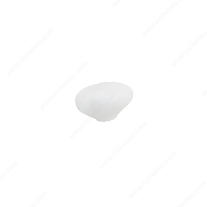 Richelieu 67613030 Modern Metal Knob - 6761, White, 1 3/16 in, 29/32 in