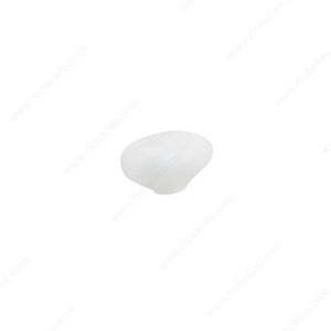 Richelieu 67613030 Modern Metal Knob - 6761, White, 1 3/16 in, 29/32 in