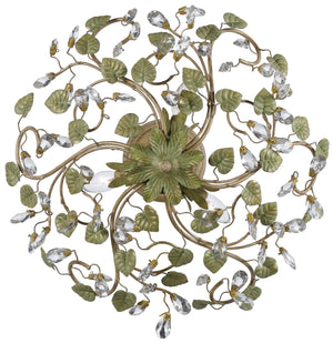Josie 5 Light Champagne Green Tea Semi Flush Mount 4840-CT