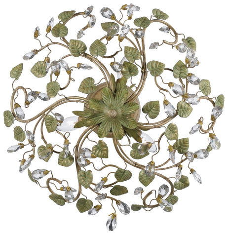 Josie 5 Light Champagne Green Tea Semi Flush Mount 4840-CT