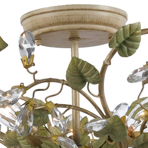 Josie 5 Light Champagne Green Tea Semi Flush Mount 4840-CT