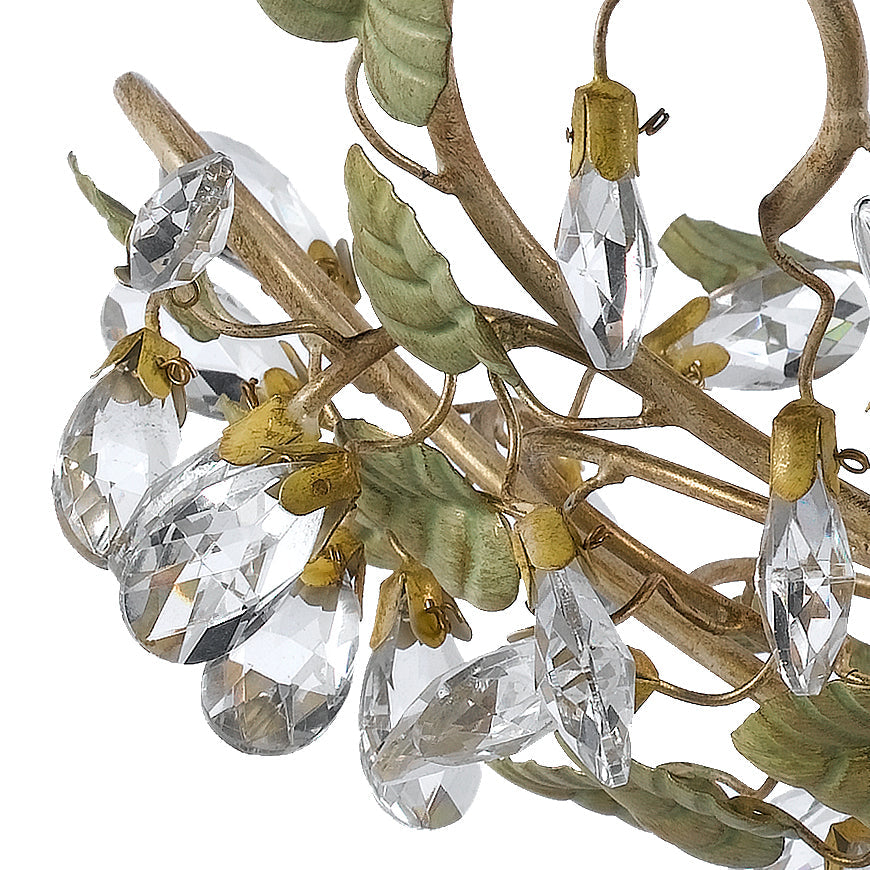 Josie 5 Light Champagne Green Tea Semi Flush Mount 4840-CT