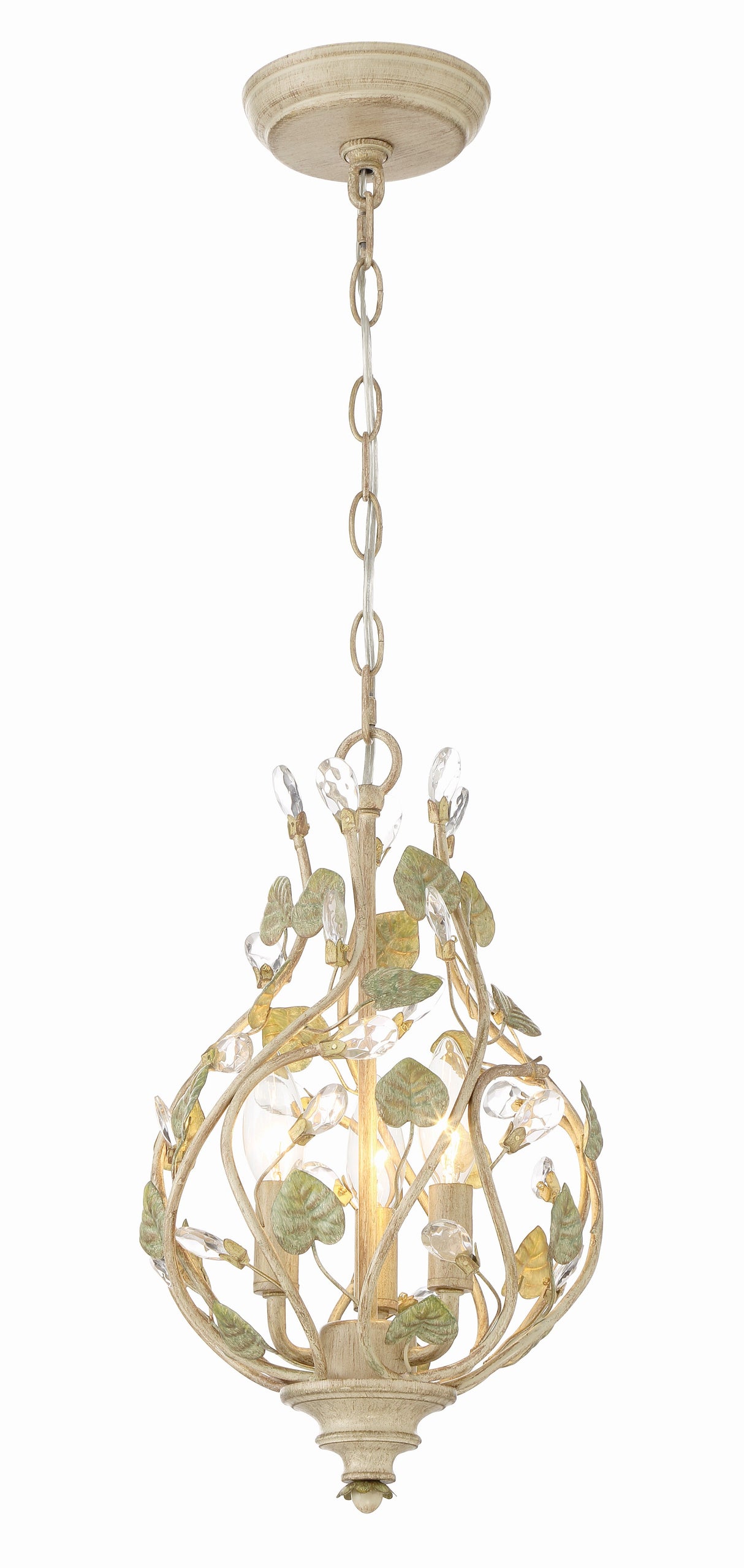 Josie 3 Light Champagne Green Tea Mini Chandelier 4845-CT