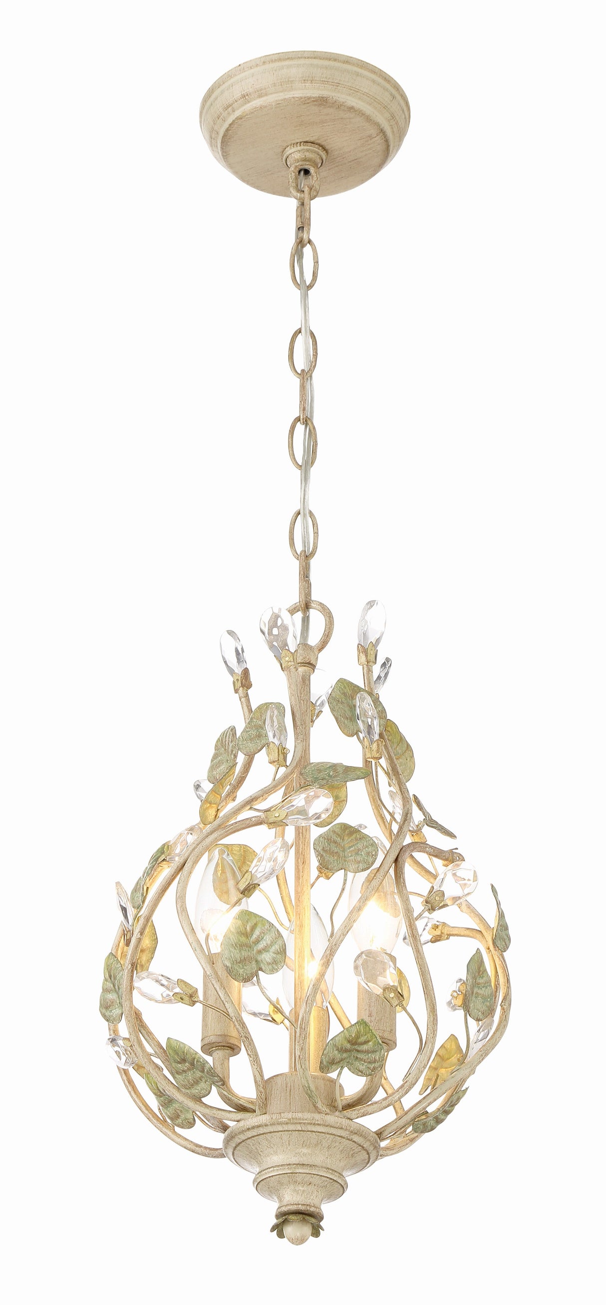 Josie 3 Light Champagne Green Tea Mini Chandelier 4845-CT