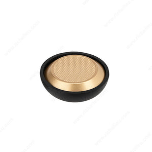 Richelieu 647462900211 Modern Metal Knob - 6474, Matte Black / Inca Gold