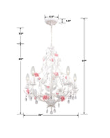 Lola 5 Light Wet White Chandelier 4856-WW