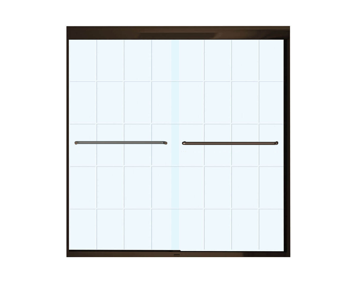 MAAX 134670-963-172-000 Kameleon SC 55-59 x 57 in. 8 mm Bypass Tub Door for Alcove Installation with French Door glass in Dark Bronze