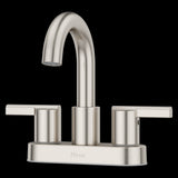 Brislin 2-Handle 4" Centerset Bathroom Faucet in Brushed Nickel