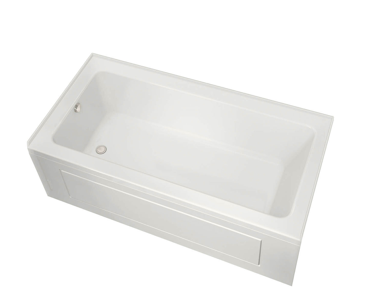 MAAX 106207-R-097-001 Pose 6636 IF Acrylic Alcove Right-Hand Drain Combined Whirlpool & Aeroeffect Bathtub in White