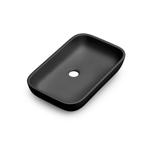 DAX Masai Solid Surface Rectangular Basin, 20", Black Matte DAX-MASAI51802051