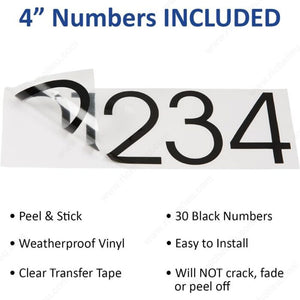 Klassen Bronze P28531 Rectangular Address Plaque Kits, Black, 14 1/8 in