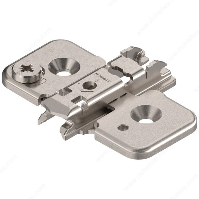 Blum 173H91310180 BLUM Mounting Plates with Adjusting Cam, Nickel, Screw-On, 16 mm, 7/16 in, 3/16 in