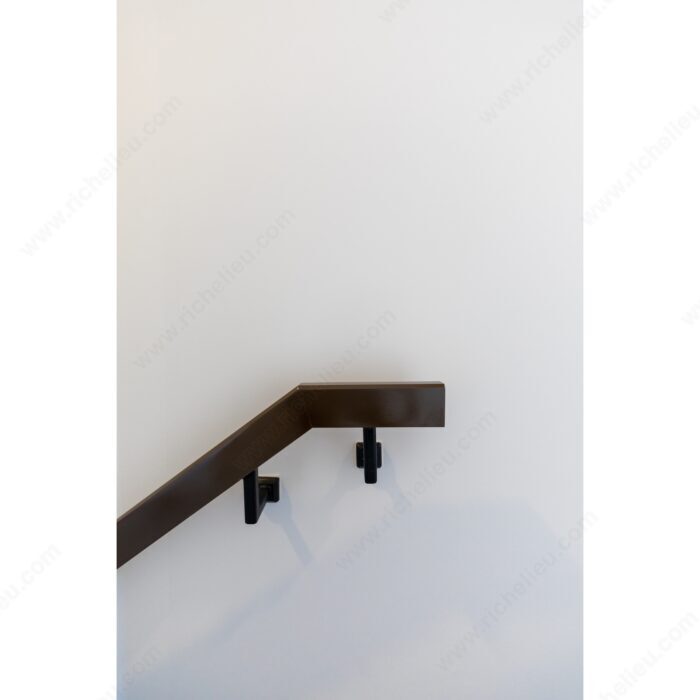 Onward 2289FBV Square Handrail Bracket 3-1/2", Black