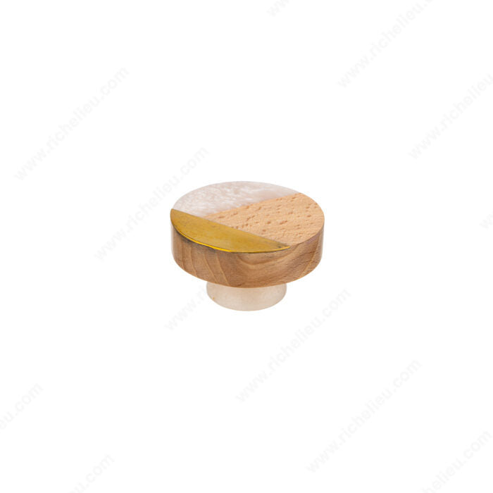 Richelieu BP664513005PEA Eclectic Plastic and Metal Knob - 6645