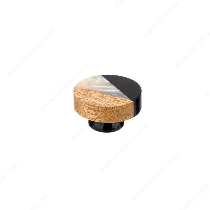 Richelieu BP6654409037PEA Eclectic Resin and Wood Knob - 6654