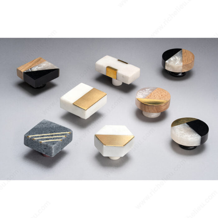 Richelieu BP665090130PEA Eclectic Plastic and Copper Knob - 6650
