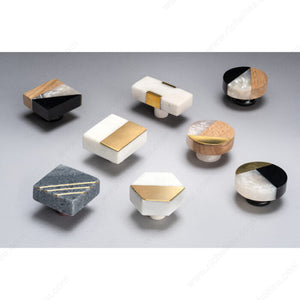 Richelieu BP664513005PEA Eclectic Plastic and Metal Knob - 6645
