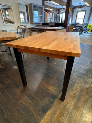 John Boos Oak Butcher Block Kitchen Island Local Made Solid Wood Black Legs