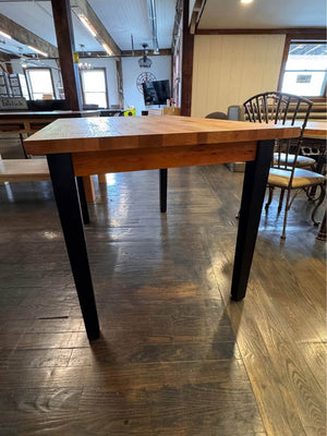John Boos Oak Butcher Block Kitchen Island Local Made Solid Wood Black Legs