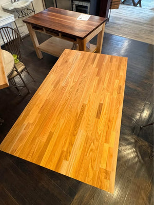 John Boos Oak Butcher Block Kitchen Island Local Made Solid Wood Black Legs