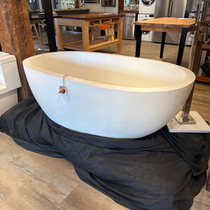 Native Trails NST6236-P Avalon Native Stone Freestanding Bathtub, 62", Pearl