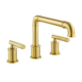 Avallon 8 in. Widespread, Sleek Handle, Bathroom Faucet in Brushed Gold