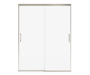 MAAX 135335-900-305-000 Incognito 76 56-59 x 76 in. 8mm Bypass Shower Door for Alcove Installation with Clear glass in Brushed Nickel