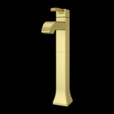 Park Avenue Single Control Vessel Bathroom Faucet in Brushed Gold