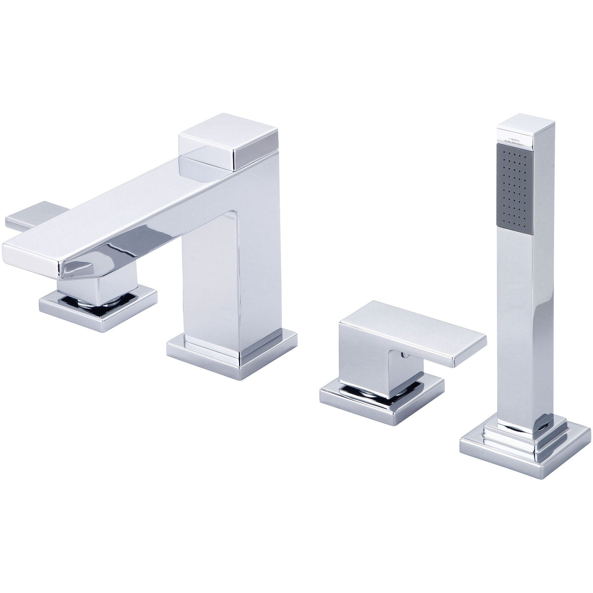 Pioneer 4MO611 Mod Two Handle Roman Tub Set With Handheld Showerhead in Polished Chrome