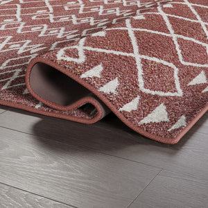 Eviva Loops 2' x 8' Ikat Orange/Cream Rug