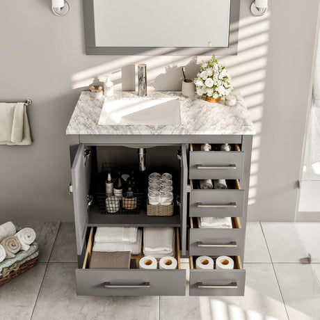 Eviva London 36 Gray Bathroom Vanity