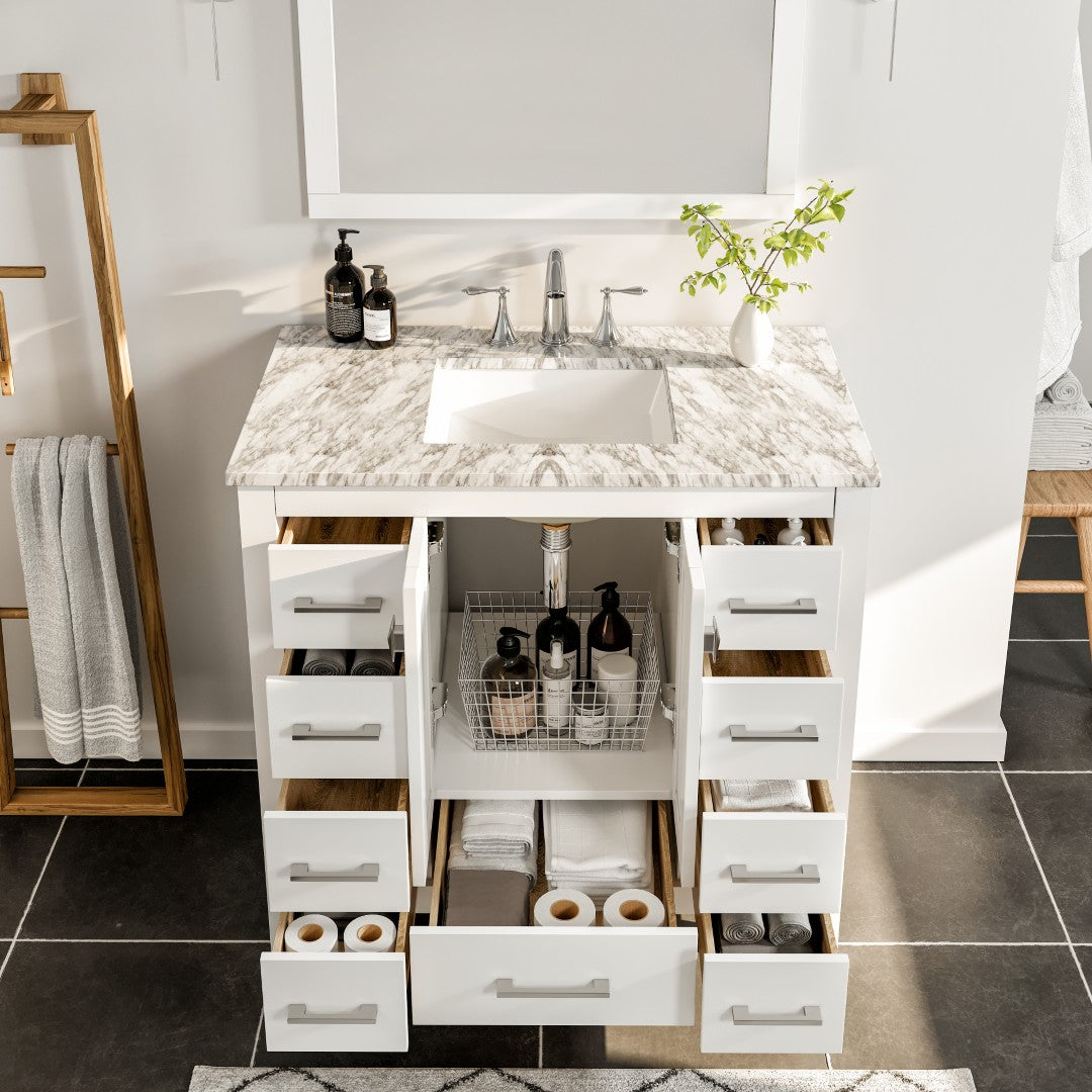 Eviva Hampton 36 White Bathroom Vanity