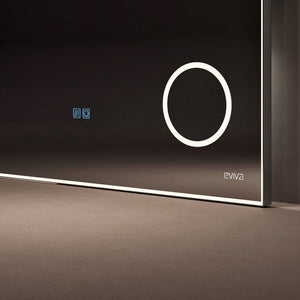 Eviva Illuminate 48" x 30" Rectangular Chrome Aluminum Framed Mirror