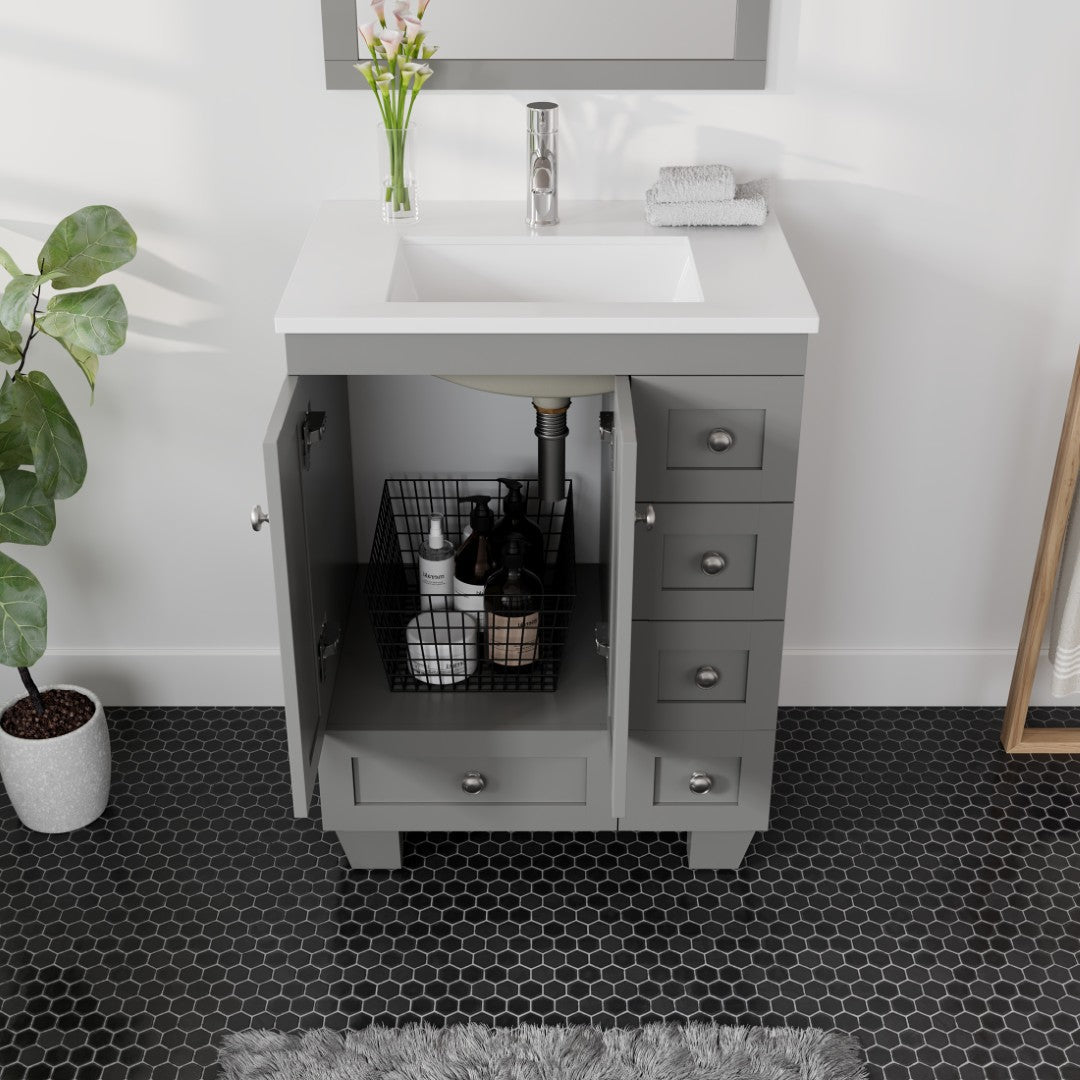 Eviva Acclaim C. 24 inch Grey Bathroom Vanity