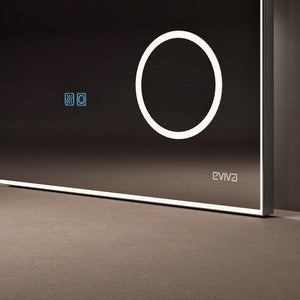Eviva Illuminate 36" x 30" Rectangular Chrome Aluminum Framed Mirror