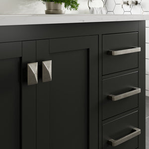 London 42 in. Espresso Single Sink Bath Vanity with Carrara Quartz Top and Undermount Porcelain Sink
