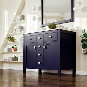 Artemis 44 in. Blue Double Sink  Bath Vanity with Engineered Top and Undermount Porcelain Sinks