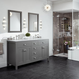 Artemis 72 in. Gray Double Sink  Bath Vanity with Engineered Top and Undermount Porcelain Sinks