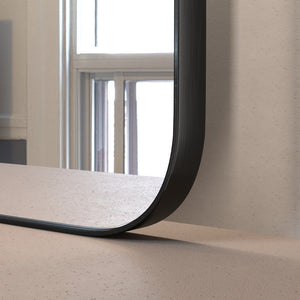 Eviva Harmony 60" x 28" Rectangular Black Metal Framed Mirror